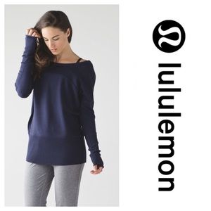 Lululemon Sattva Sweater Merino Wool Indigo Blue